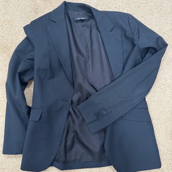 Brooks Brothers navy pinstripe jacket, 8 - Picture 1 of 4